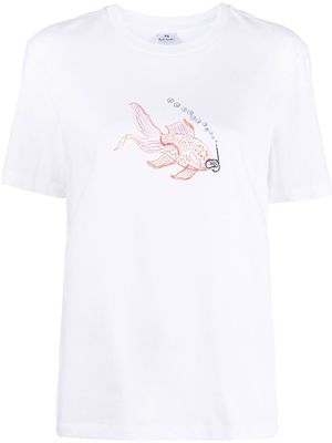 PS Paul Smith Scuba Fish print T-shirt - White