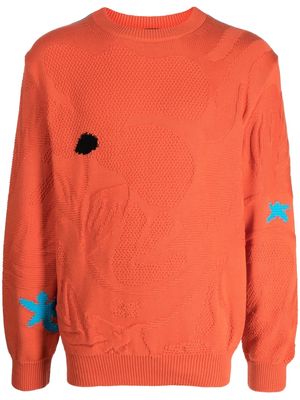 PS Paul Smith "Sea Floral" knitted sweater - Orange