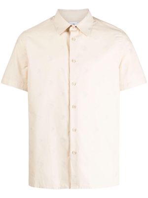 PS Paul Smith Shadow Birds cotton shirt - Neutrals