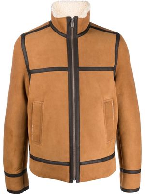 PS Paul Smith sheepskin zipped jacket - Brown