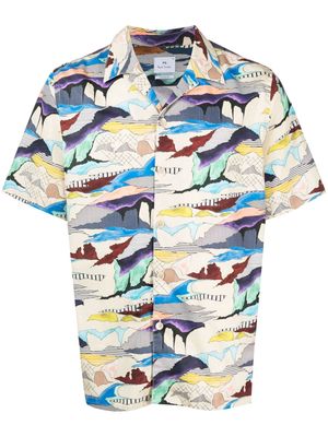 PS Paul Smith short-sleeve organic-cotton shirt - Multicolour