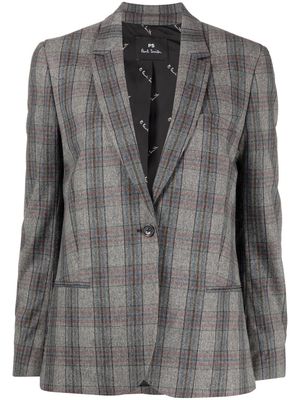 PS Paul Smith single-breasted checked jacket - Grey