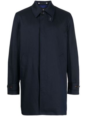 PS Paul Smith single-breasted cotton-blend coat - Blue
