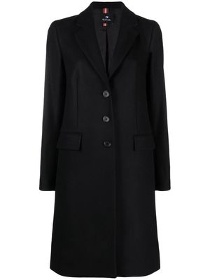 PS Paul Smith single-breasted mid-length coat - Black