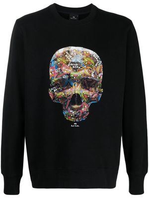 PS Paul Smith Skull Sticker cotton sweatshirt - Black