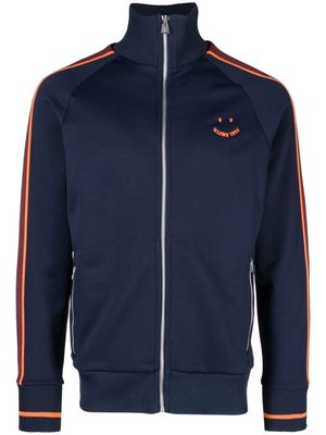 PS Paul Smith smile-logo zipped track jacket - Blue