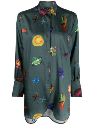 PS Paul Smith 'Southdowns' oversized shirt - Green