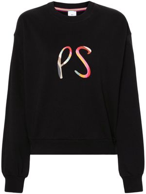 PS Paul Smith Spray Swirl logo-embroidered sweatshirt - Black