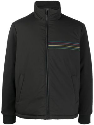 PS Paul Smith stripe-detail zip-up jacket - Black