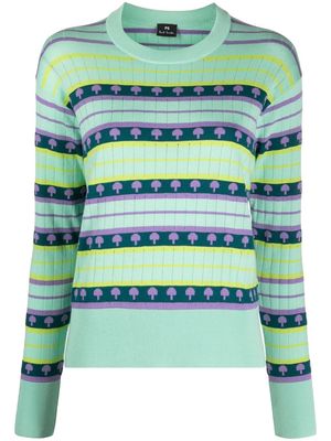 PS Paul Smith stripe-knit jumper - Green