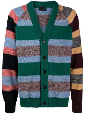 PS Paul Smith stripe-pattern V-neck cardigan - Multicolour