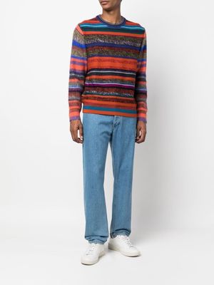PS Paul Smith stripe-print knit jumper - Orange