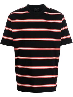 PS Paul Smith stripe-print organic-cotton T-Shirt - Black
