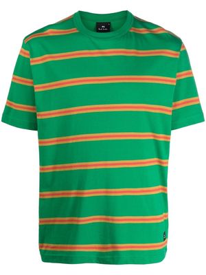 PS Paul Smith stripe-print organic-cotton T-Shirt - Green
