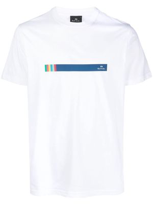 PS Paul Smith stripe-print organic cotton T-shirt - White
