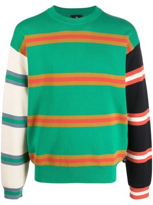 PS Paul Smith striped colour-block jumper - Green