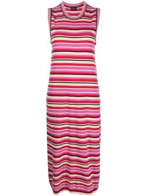 PS Paul Smith striped cotton midi dress - Pink
