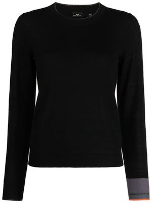 PS Paul Smith striped-detail knitted jumper - Black