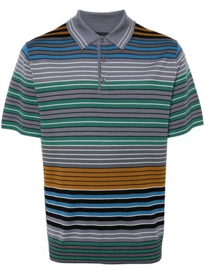 PS Paul Smith striped knitted polo shirt - Purple