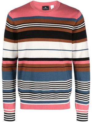 PS Paul Smith striped organic cotton jumper - Pink