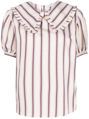 PS Paul Smith striped Peter Pan-collar blouse - Neutrals