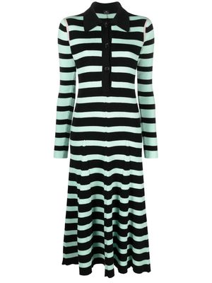 PS Paul Smith striped ribbed-knit dress - Black