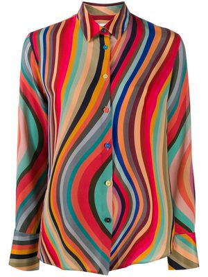 PS Paul Smith striped silk shirt - Red