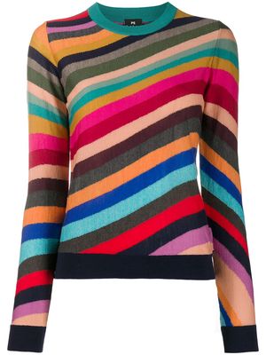PS Paul Smith striped slim-fit jumper - Red