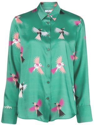 PS Paul Smith Swallow Stencil-print button-up shirt - Green