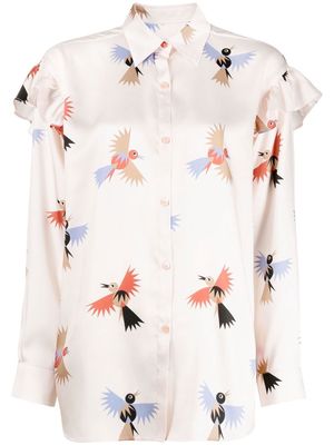 PS Paul Smith Swallow Stencil-print button-up shirt - Pink