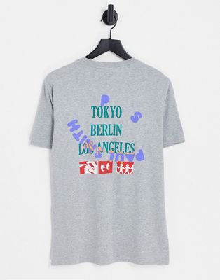 PS Paul Smith t-shirt in gray with Tokyo back print