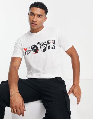 PS Paul Smith T-shirt in white with I Chose PS front graphics