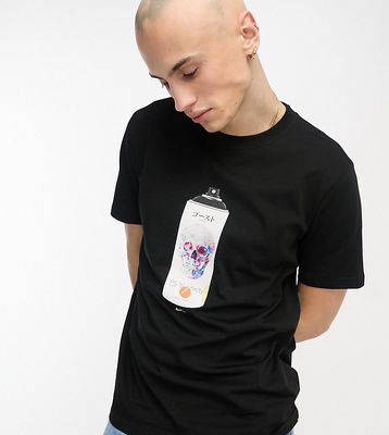 PS Paul Smith t-shirt with spray can front print in black Exclusive to ASOS