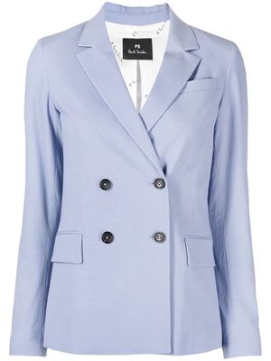 PS Paul Smith textured double-breasted blazer - Blue