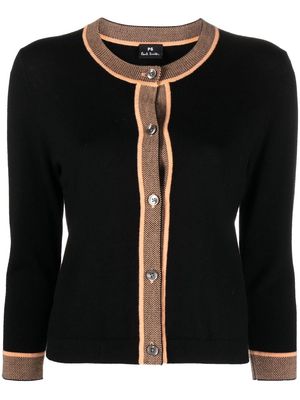 PS Paul Smith two-tone knit cardigan - Black