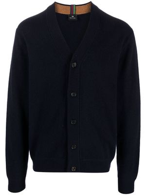 PS Paul Smith V-neck merino wool cardigan - Blue
