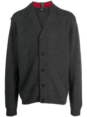 PS Paul Smith V-neck merino-wool cardigan - Grey