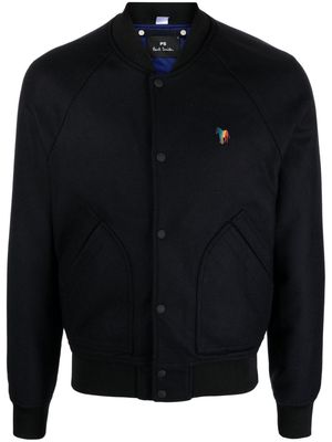 PS Paul Smith Wadded logo-embroidered bomber jacket - Blue