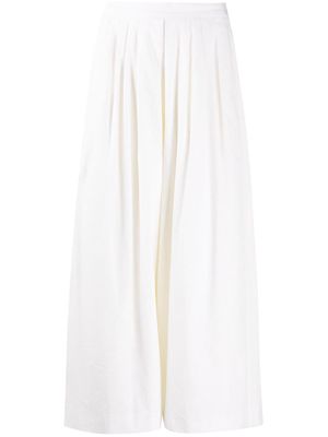 PS Paul Smith wide-leg cropped flared trousers - White