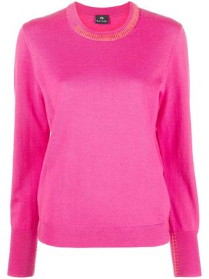 PS Paul Smith wool decorative-stitch jumper - Pink