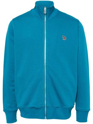 PS Paul Smith Zebra-appliqué organic-cotton jacket - Blue