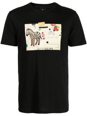 PS Paul Smith Zebra Card organic cotton T-shirt - Black