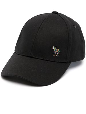 PS Paul Smith Zebra-embroidered baseball cap - Black