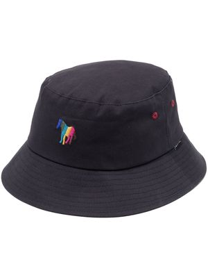 PS Paul Smith Zebra-embroidered bucket hat - Blue
