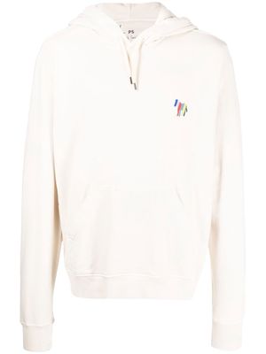 PS Paul Smith Zebra embroidered cotton hoodie - White