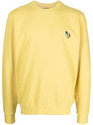 PS Paul Smith zebra-embroidery crew-neck sweatshirt - Yellow