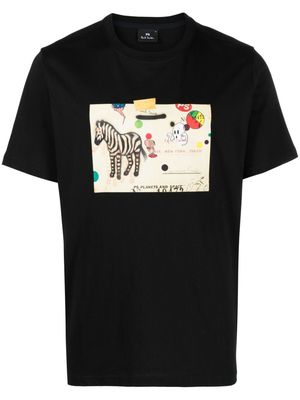 PS Paul Smith Zebra graphic-print cotton T-shirt - Black