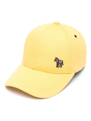 PS Paul Smith Zebra logo-appliqué cotton cap - Yellow
