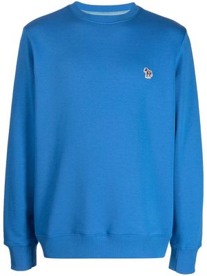 PS Paul Smith Zebra-logo crew-neck sweatshirt - Blue