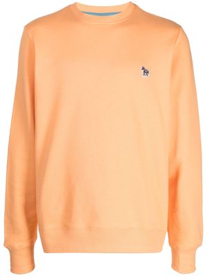 PS Paul Smith Zebra-logo crew-neck sweatshirt - Orange